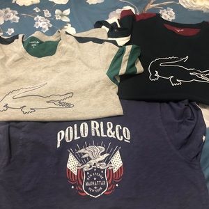 Bundle of 3 Men’s Tee- Lacoste and Polo RL